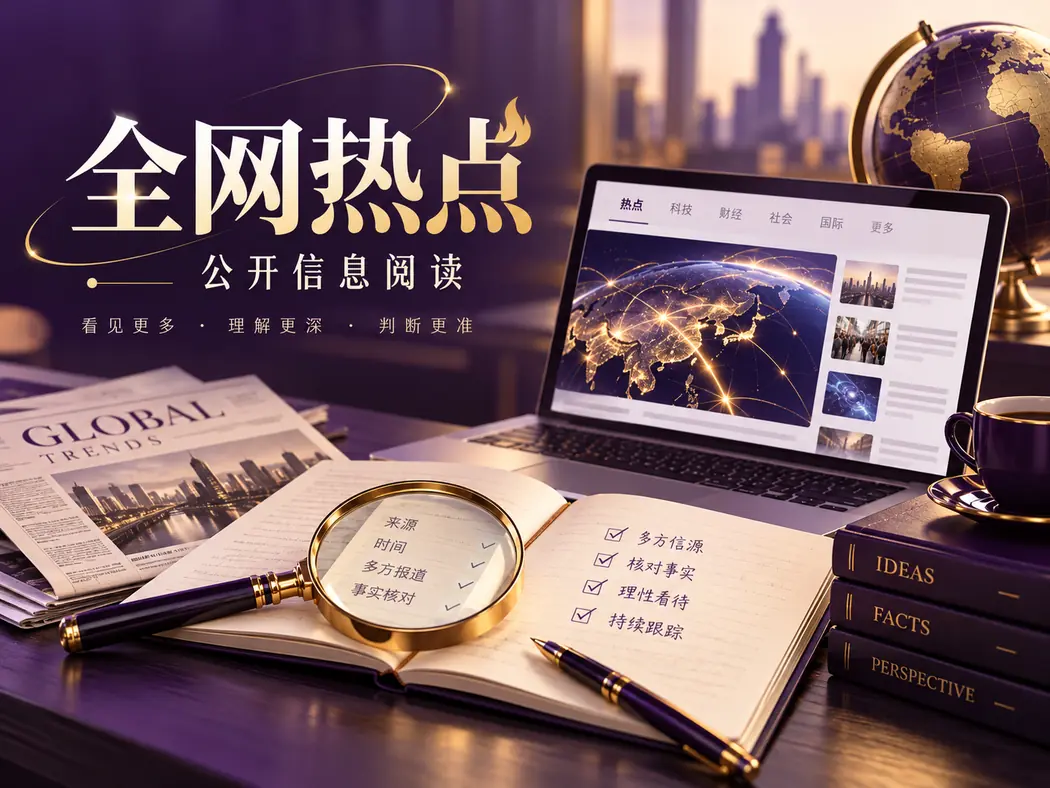 热点资料核对的杂志式视觉